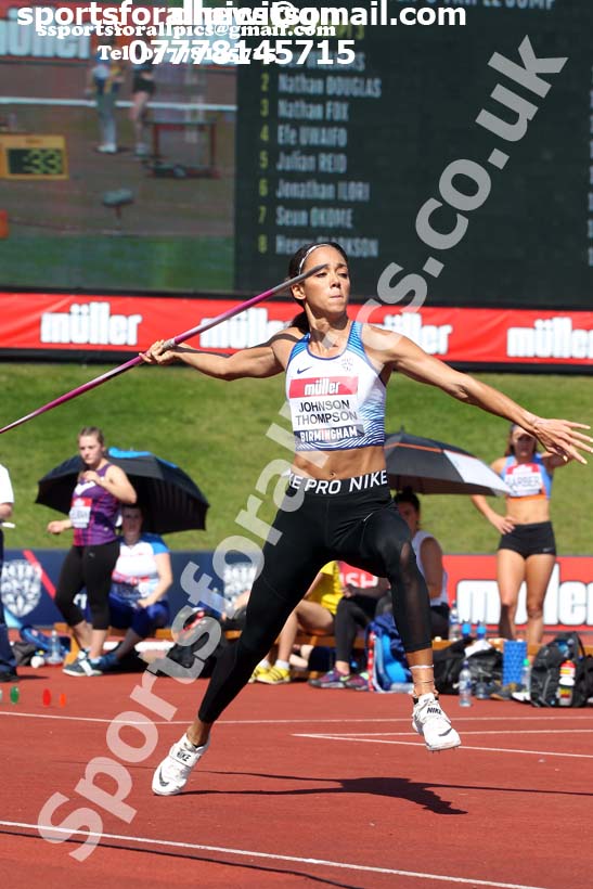 Womens javelin, 2019 Muller British Championships, Alexander Stadium, Birmingham. Photo: David T. Hewitson/Sports for All Pics